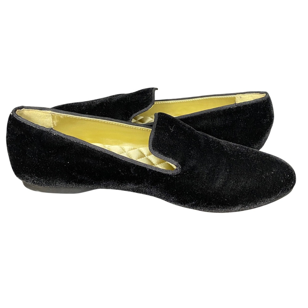 Birdies The Starling Black Velvet Smoking Slipper Loafers‎ Flats Womens 8 - Picture 7 of 13